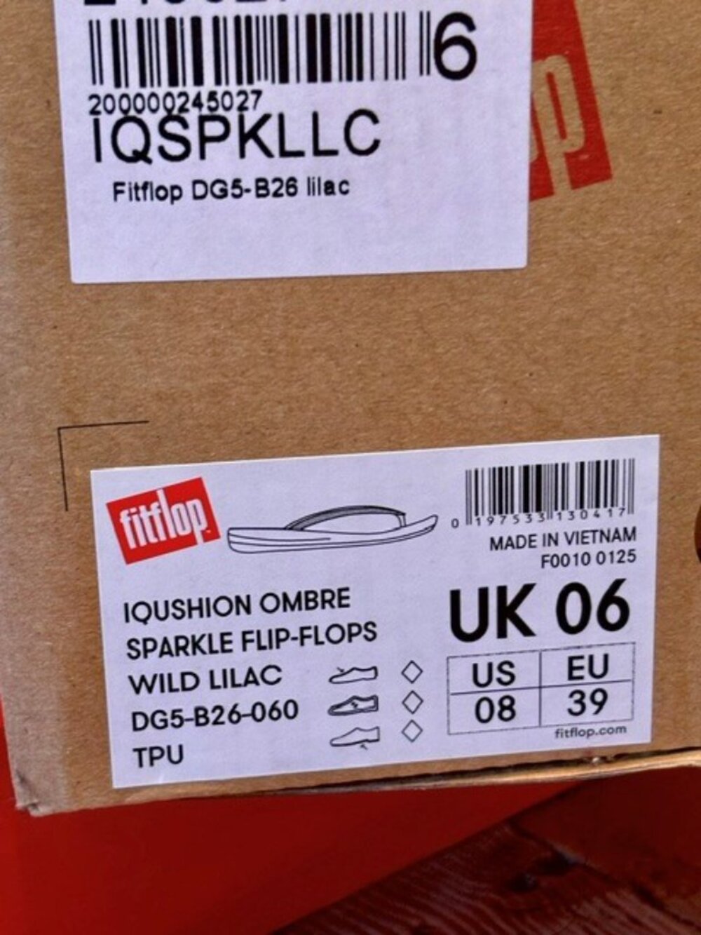 Fitflop iqushion ergonomic ombre sparkle....Wild Lilac...Size 8 ~ NEW IN BOX - Picture 4 of 7